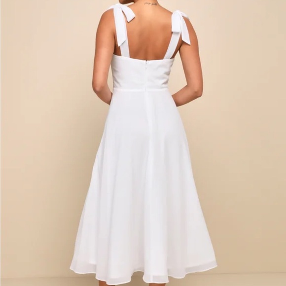 Lulus Tie Strap A Line Midi Dress - Picture 2 of 10